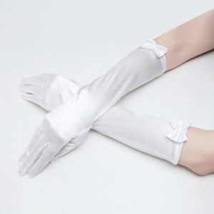 BRIDAL GLOVES WITH BOWTIE